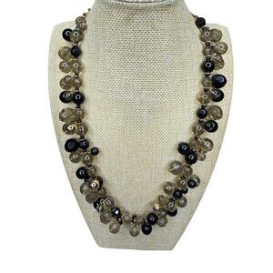 Kate Spade New York Goldtone Champagne Smokey Bubbles Statement Necklace Formal